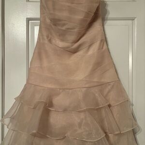 Strapless Champagne Mini Dress